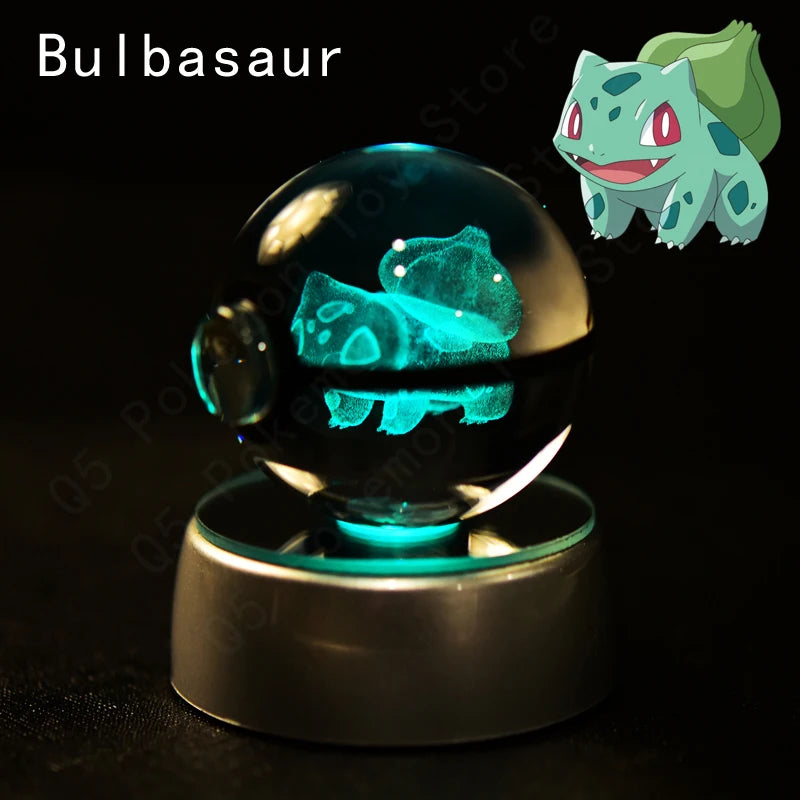 3D Crystal Ball Lamp – Glass LED Night Light Collectible