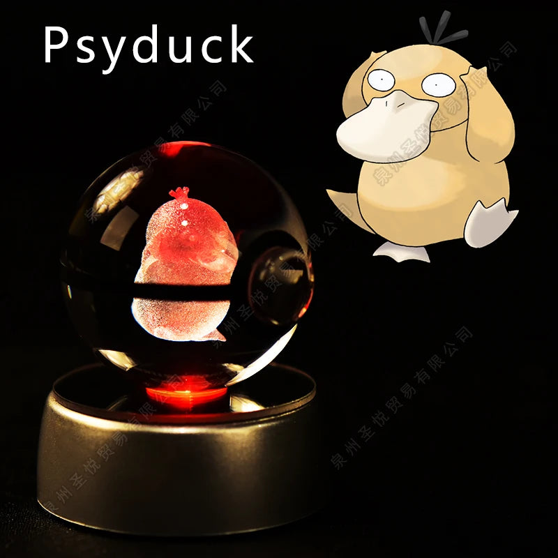 3D Crystal Ball Night Light – LED Glass Decorative Lamp