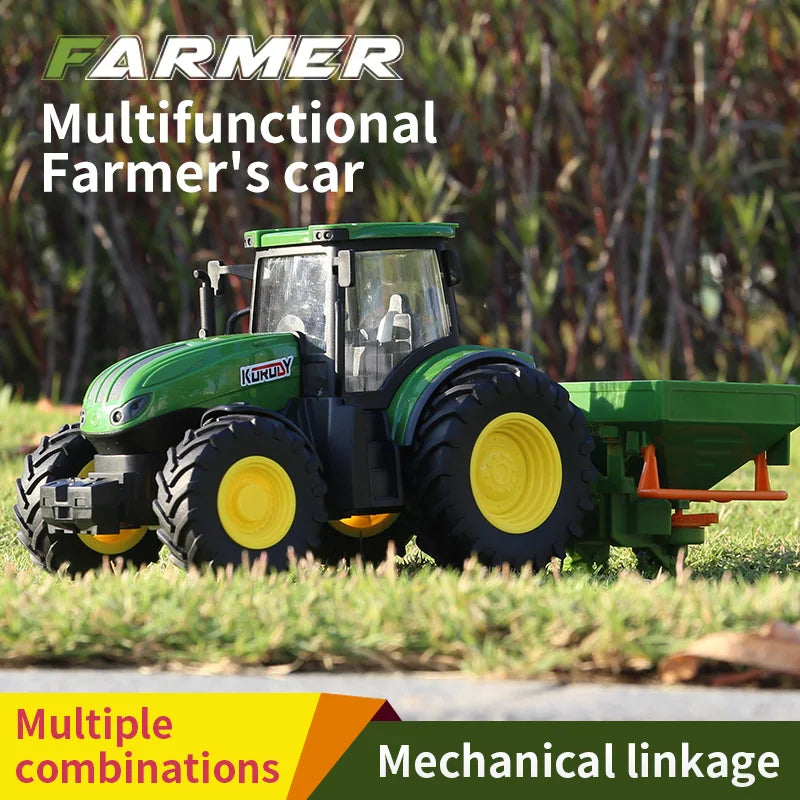 RC Farm Tractor 1:24 with Trailer Remote Control Farm Vehicle