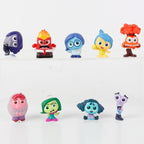 9pcs/Set Mini Inside Out 2 Action Figure Toy Cartoon Movie Joy Anxiety Anger Sadness Disgust Fear Model Doll Fans Gift