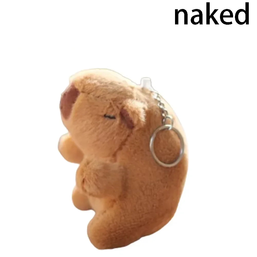Capybara Plush Toy Kawaii Stuffed Animals Fluffy Capybara With Strawberry Tortoise Slap Bracelet keychain Birthday Gift