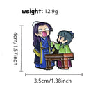 Cute Anime Couple Cartoon Enamel Brooch Pin Jinshi Mao Mao Collar Lapel Pins Badges Brooches Fashion Jewelry Accessories