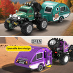 Mini RC Truck 1:64 with Trailer All-Terrain Remote Control