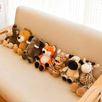 25CM Kawaii Jungle Animal Plush Toys Forest Animal Plush Dog Zebra Elephant Lion Fox Giraffe Children's Toys Doll Birthday Gift