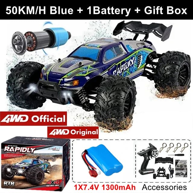 High Speed RC Car 1:16 4WD Brushless Off Road Drift Racing Buggy