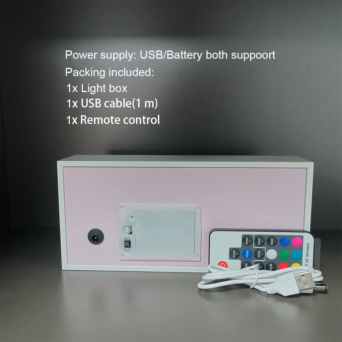 3D LED Shadow Box Light Paper Night Light Remote Control