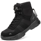 Halloween Men's Steel Toe Work Boots Water-Resistant Anti-Impact Puncture-Proof Tactical Hiking Boots for Industrial Outdoor Use