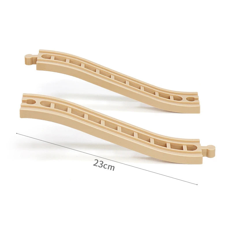 Wooden Train Track Toys Railway Rails Accessories Fit Thomas Train Road Connector Wood Railway Bridge Children Birthday Gifts
