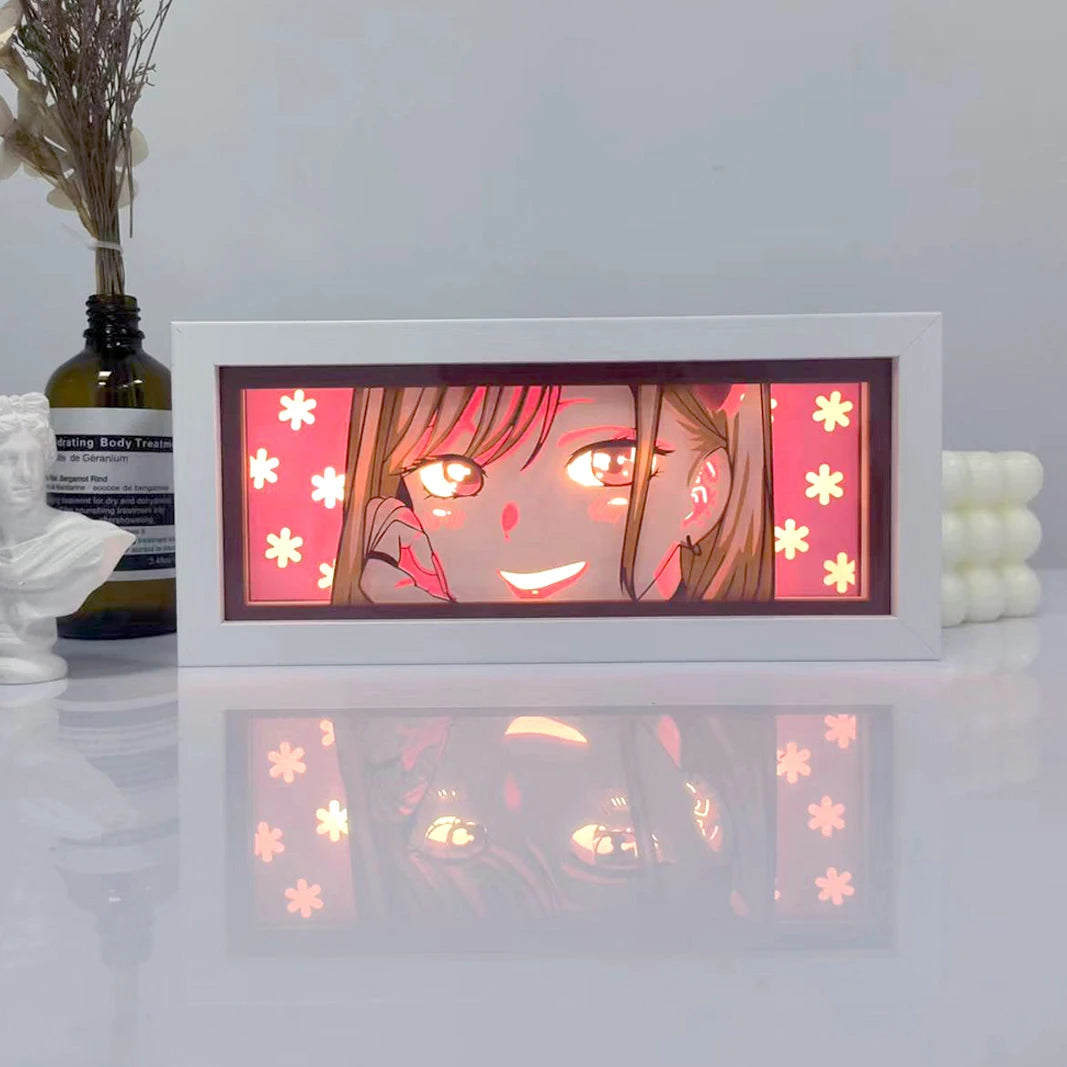3D LED Shadow Box Light Paper Night Light Remote Control