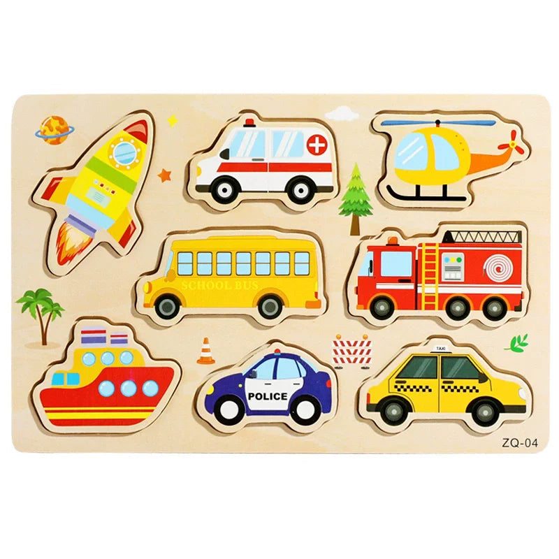 Wooden Montessori Puzzle – Baby Learning Board