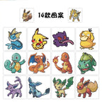 500pcs/Roll Cute Pixel Pokemon Pikachu Cartoon Anime Sealing Stickers DIY Laptop Decals Decoration Stiker Reward Gift Toys