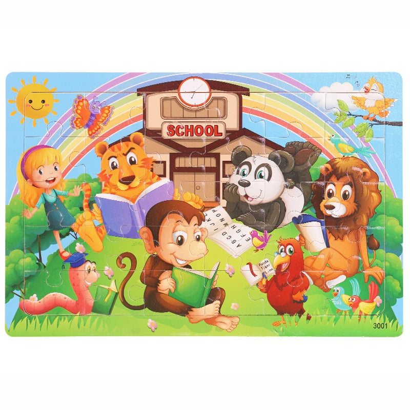 Wooden Jigsaw Puzzle – 30-Piece Animal Toy