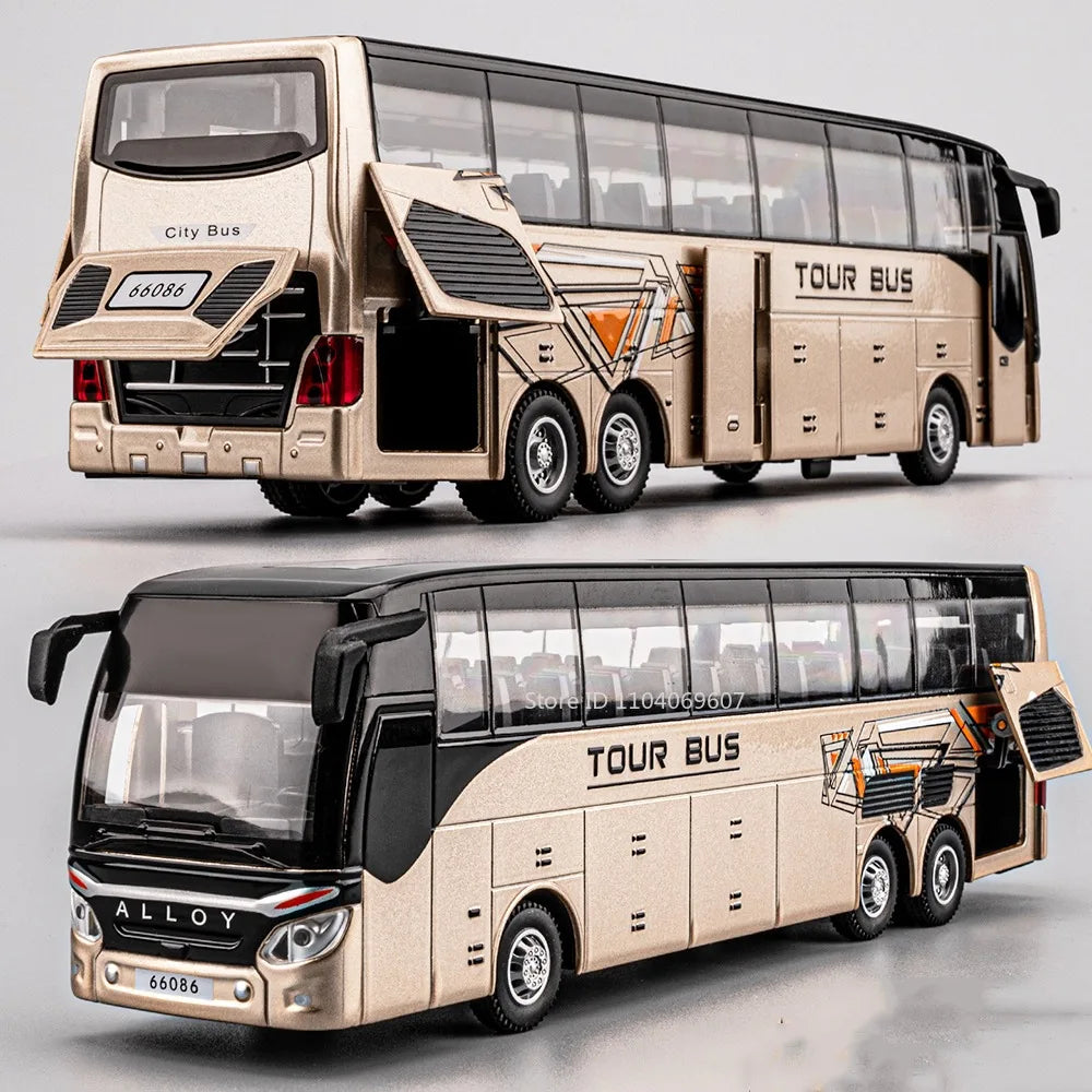 1:30 Diecast Bus – Alloy Double Decker Model