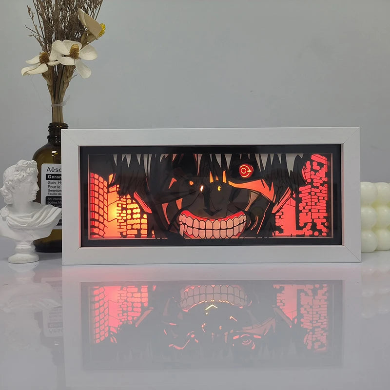3D LED Shadow Box Light Paper Night Light Remote Control