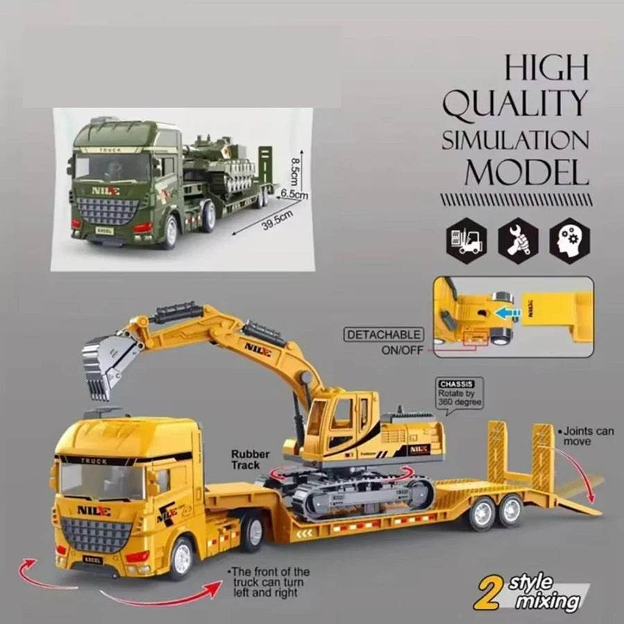 Toy Construction Truck – Excavator Transport Vehicle for Kids