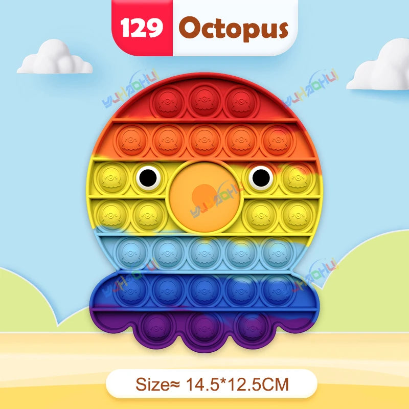 Pop It Fidget Toy – Rainbow Bubble Push Pop Sensory Toy
