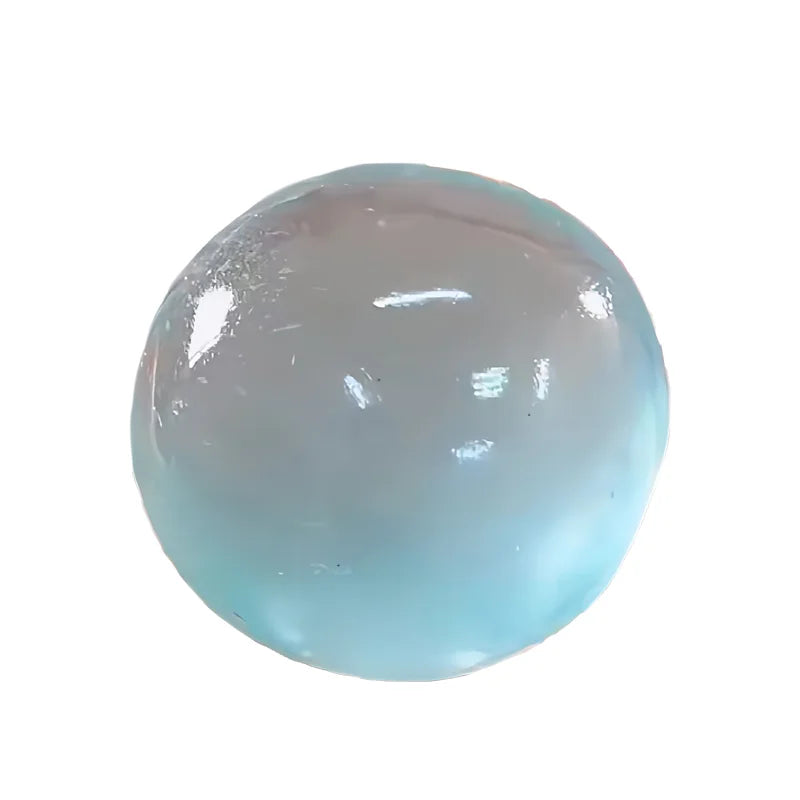 Blue Maltose Squishy Toy – Transparent Mochi Fidget Ball