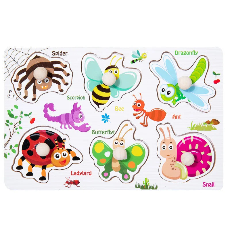 Wooden Montessori Puzzle – Baby Learning Board