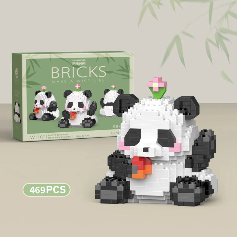 Panda Building Blocks – Mini Animal DIY Set