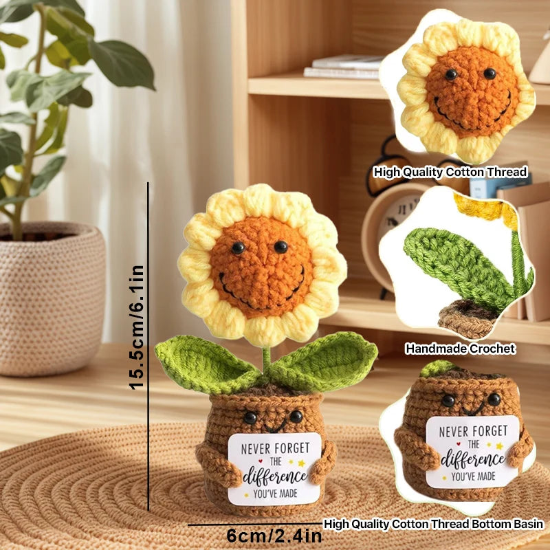 Custom Crochet Dolls Handmade Pocket Hug Animal Positive Plant Bespoke Unique Knitted Doll Plush Toy Gift for The One I Love