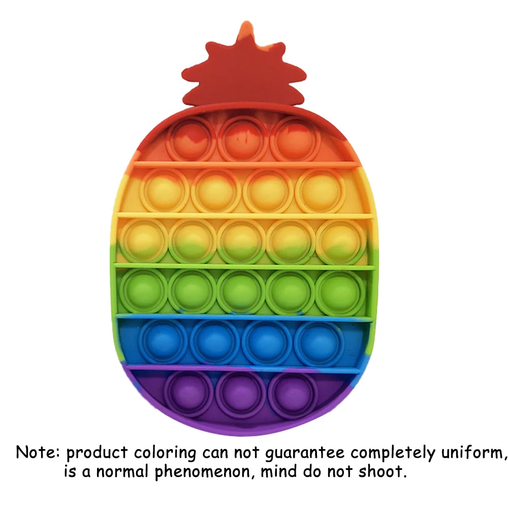 Push Pop Fidget Toy – Rainbow Bubble Sensory Stress Relief Game