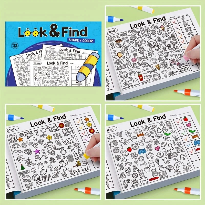Find & Color Activity Book – 100+ Hidden Object Puzzle Pages