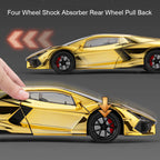 1:24 Diecast Sports Car Model – Sound & Light Pull Back Toy