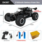 Off-Road RC Car 2WD 1:16 with LED Lights, 2.4GHz Remote Control