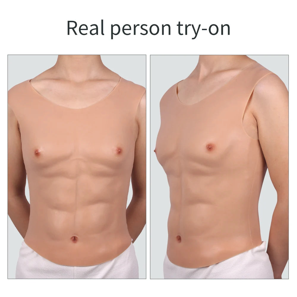 Silicone Muscle Chest Enhancer – Realistic Abs Cosplay Pad