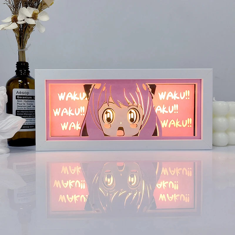 3D LED Shadow Box Light Paper Night Light Remote Control