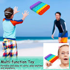 Push Pop Fidget Toy – Rainbow Bubble Sensory Stress Relief Game