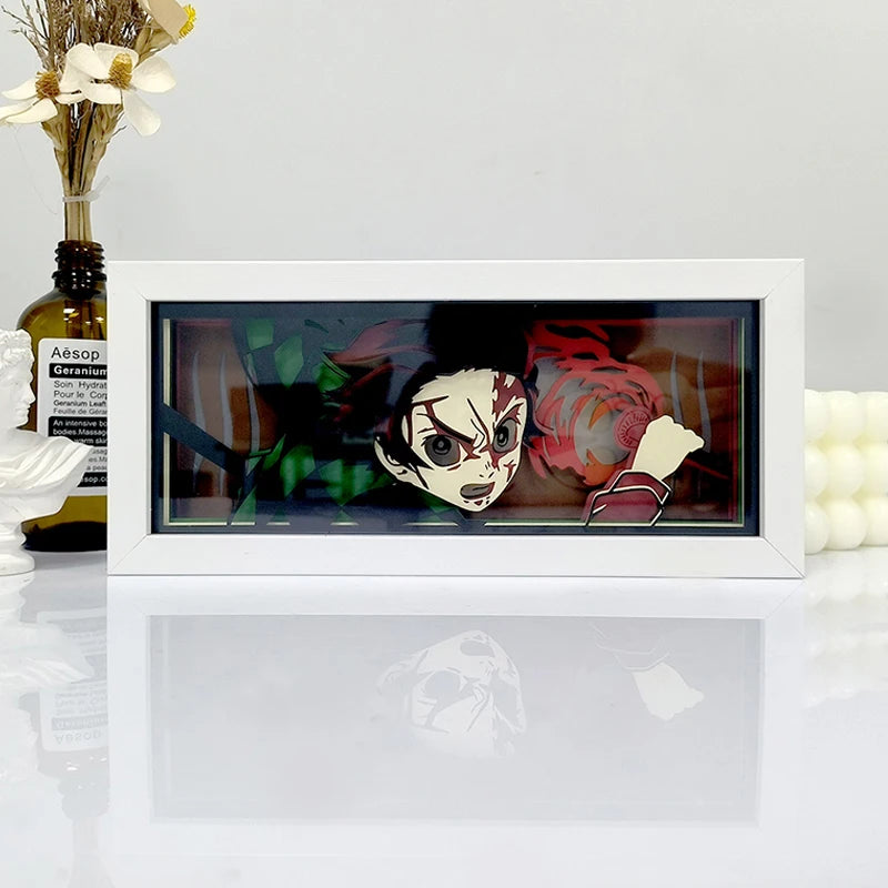 3D LED Shadow Box Light Paper Night Light Remote Control