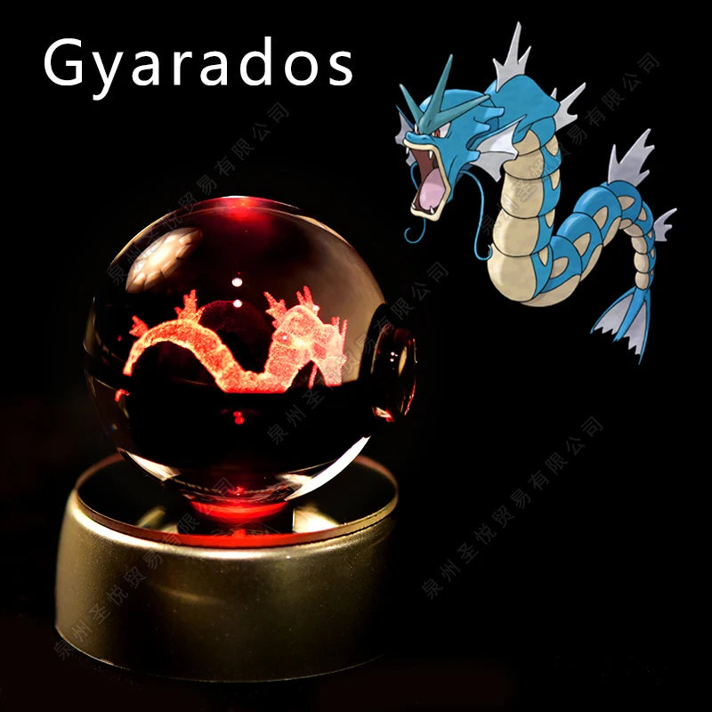 3D Crystal Ball Night Light – LED Glass Decorative Lamp