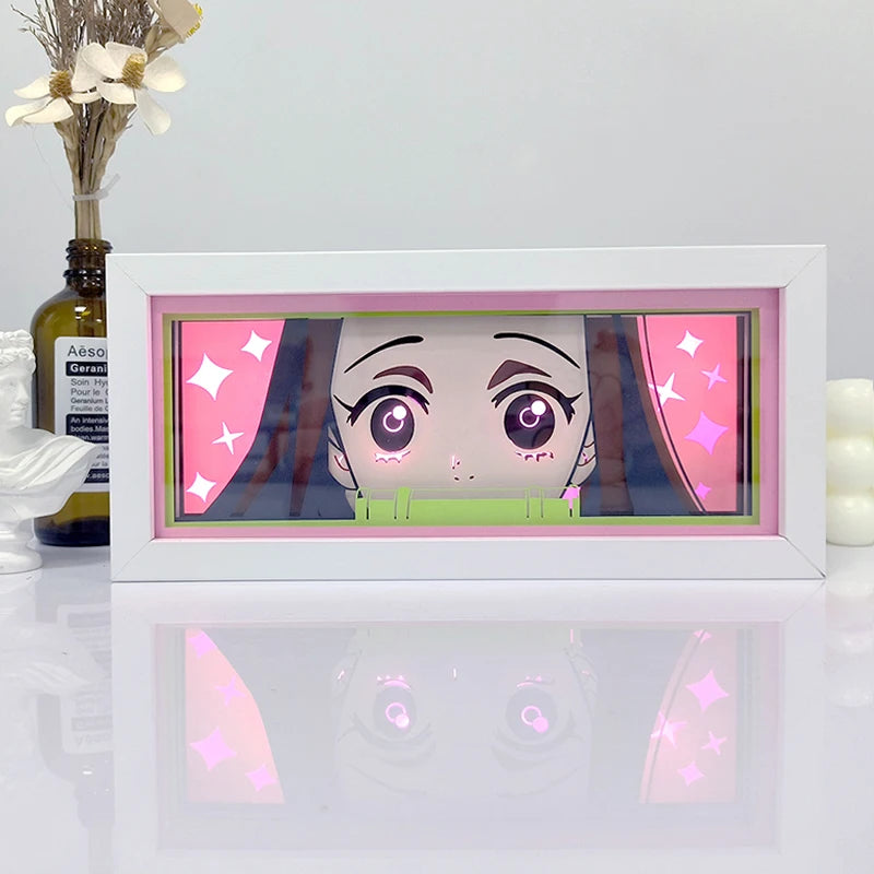 3D LED Shadow Box Light Paper Night Light Remote Control
