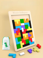 Wooden Tangram Puzzle – Colorful Geometric Shape Learning Toy