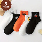 Halloween Socks for Men – 5 Pair Spooky Mid-Calf Crew Socks