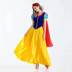 Classic Fairy Tale Snow White Princess Costume Adults Women Halloween Performance Fantasia Princess Cosplay Role Playing Dresses