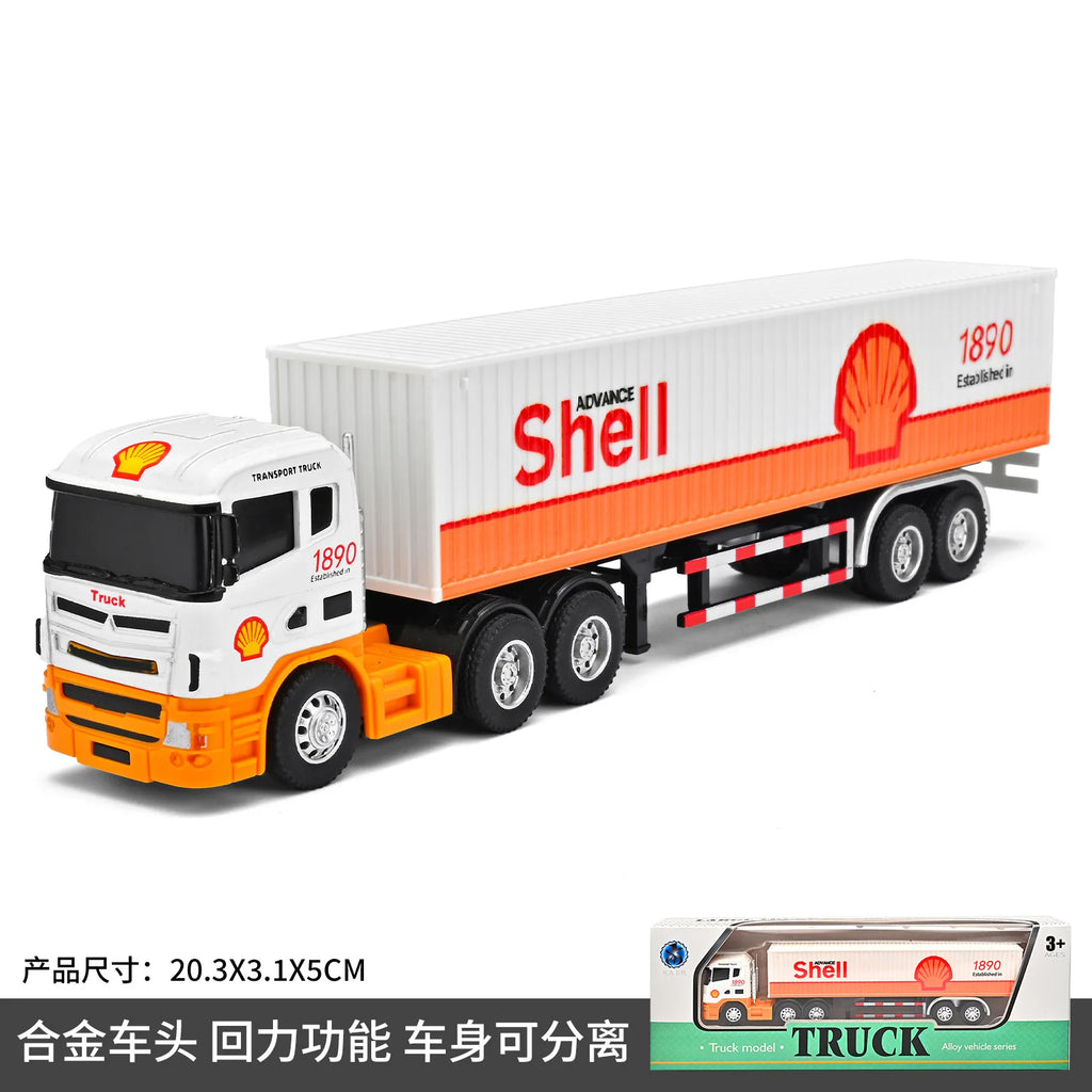 1:64 Diecast Truck Model – Alloy Container Vehicle Collectible