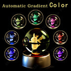 3D Crystal Ball Night Light – LED Glass Decorative Lamp