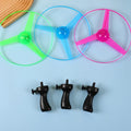 Kids Luminous Flying Disc Propeller Toys LED Lighting Pull String Flying UFO Toy Spinning Top Outdoor Game Sports Toy Gift