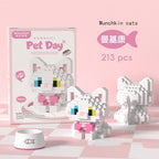 Mini Pet Building Blocks Dog & Cat Model Set