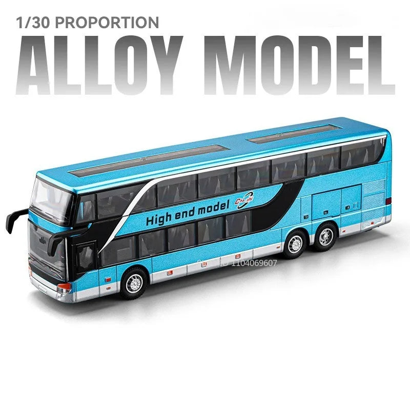 1:30 Diecast Bus – Alloy Double Decker Model