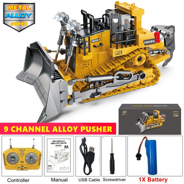 RC Excavator 4WD Construction Vehicle with Lights & Sound