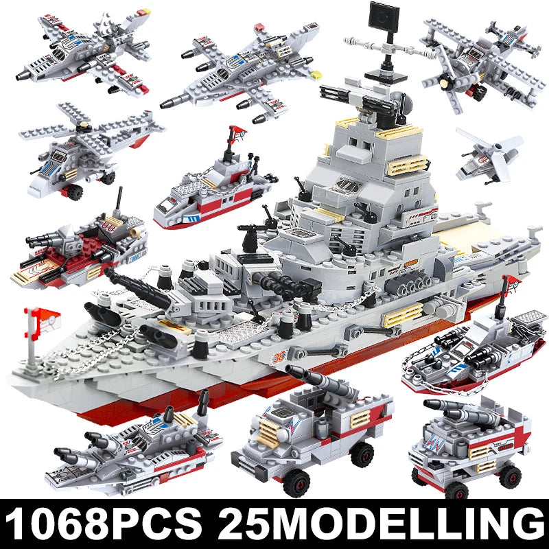 Ship Building Blocks Set – Ship & Aircraft Model Construction Kit