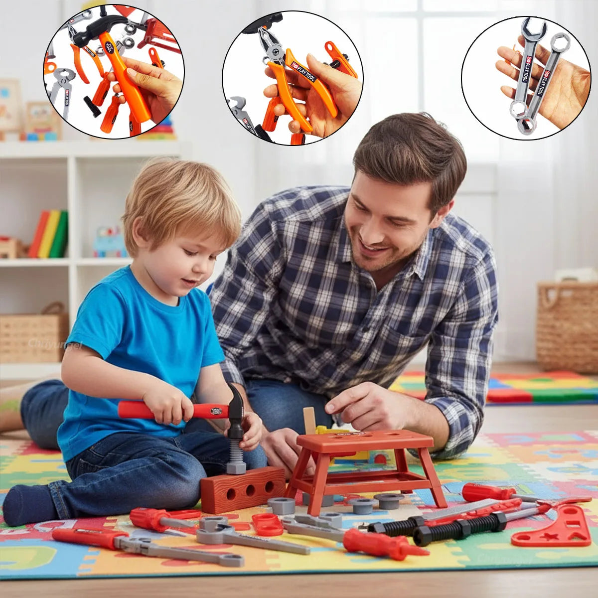 38/42 PCS Pretend Tools Kit Kids Play Repair Tool Set Plastic Construction Toys with Screwdrivers for Toddler Boys Girls Child