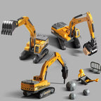Diecast Construction Vehicle – Crane, Excavator & Bulldozer
