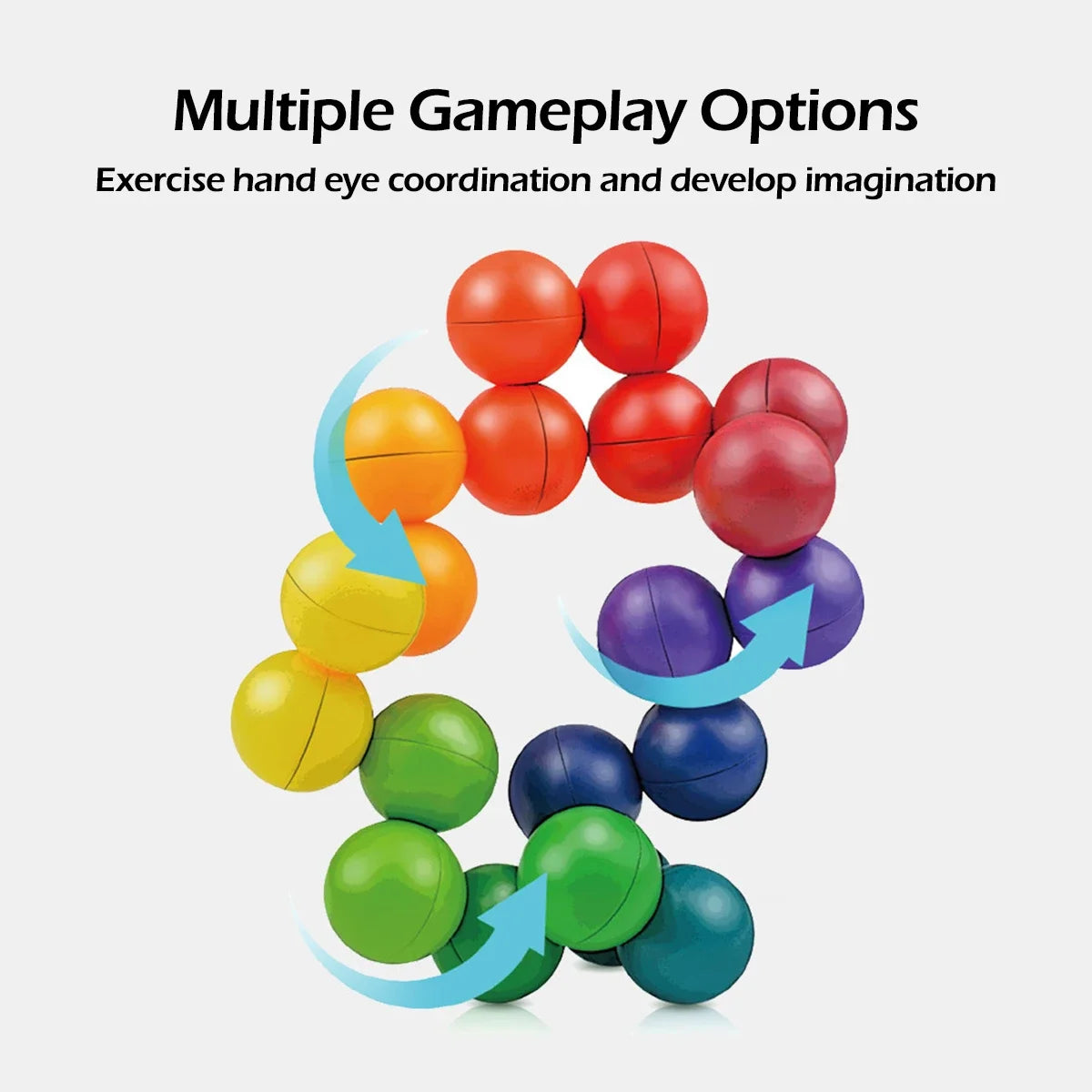 3D Rotating Fidget Ball – Sensory Stress Relief Puzzle Toy