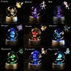 3D Crystal Ball Lamp – Glass LED Night Light Collectible