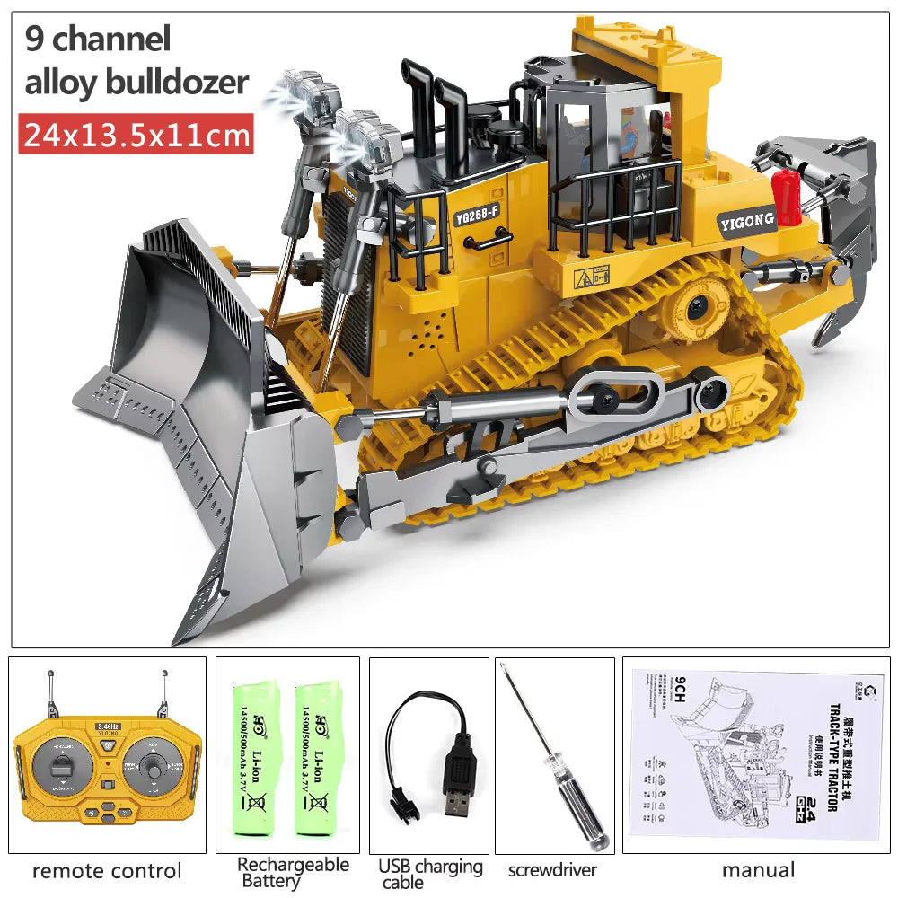Remote Control Excavator RC Construction Truck with 10-Channel Control