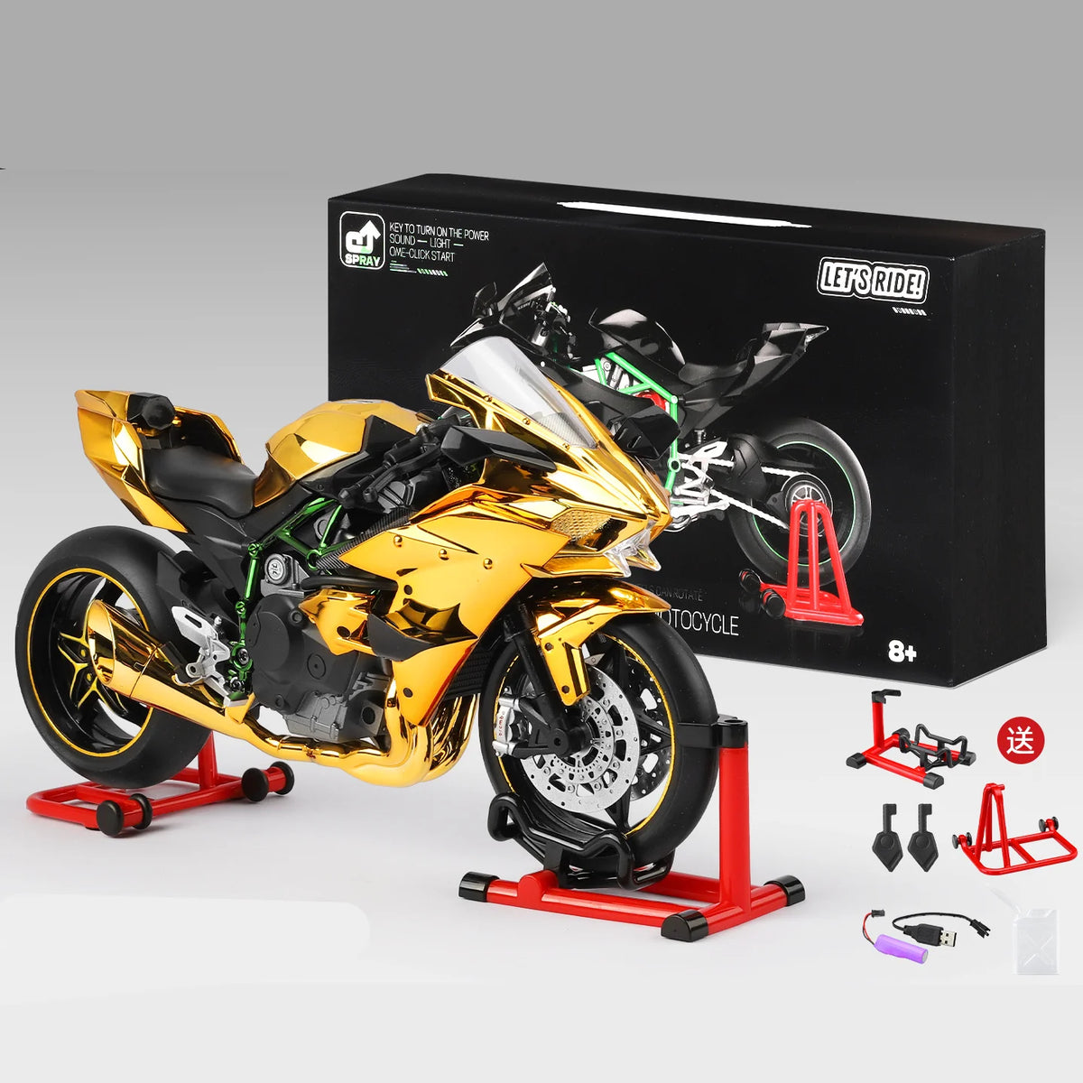 1:9 Alloy Motorcycle Model Diecast Racing Collectible